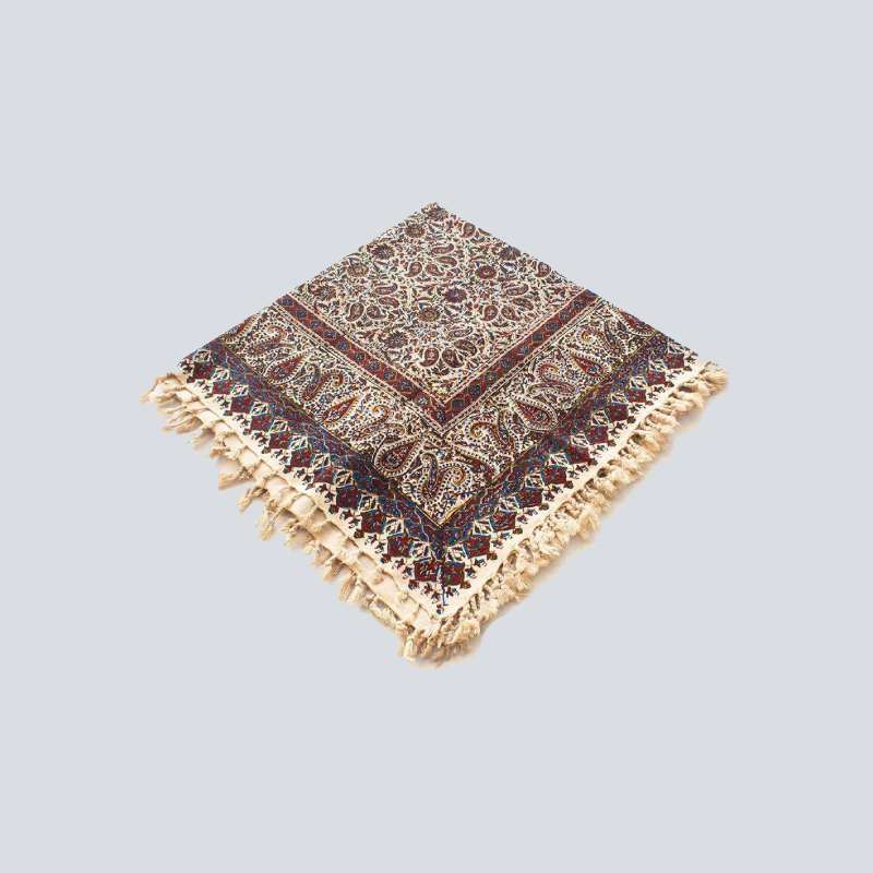 پارچه قلمکار اصفهان؛ اسلیمی بته جقه 3 جنس پنبه کرباس Linen