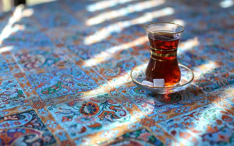 ترمه رومیزی یزد؛ عسلی ناهار خوری (ماشینی دستی) مربع گرد مستطیل