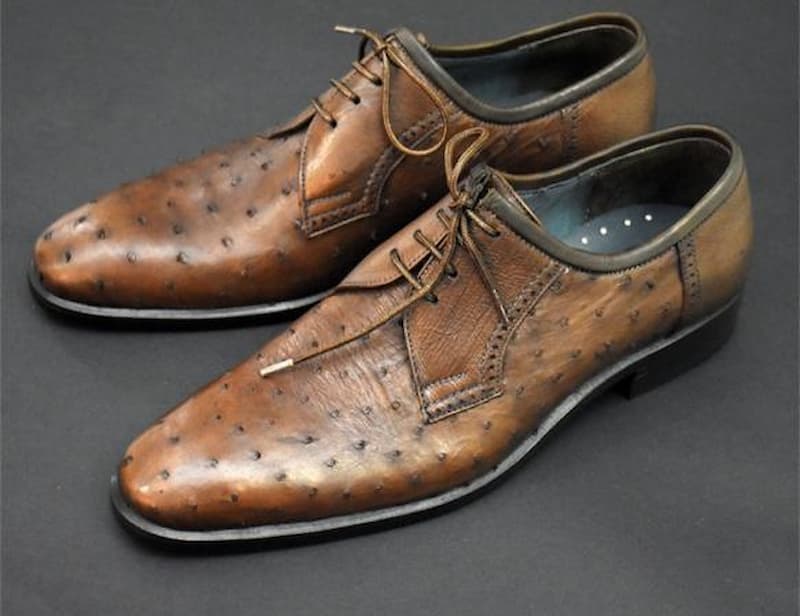 چرم شتری کفش؛ عسلی قهوه ای مردانه مجلسی شکل Granular