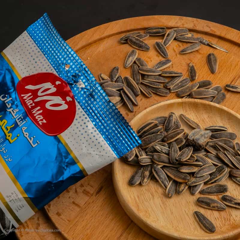 تخمه آفتابگردان مزمز کالری؛ خام نمکی سرکه ای گلپر Vitamin E