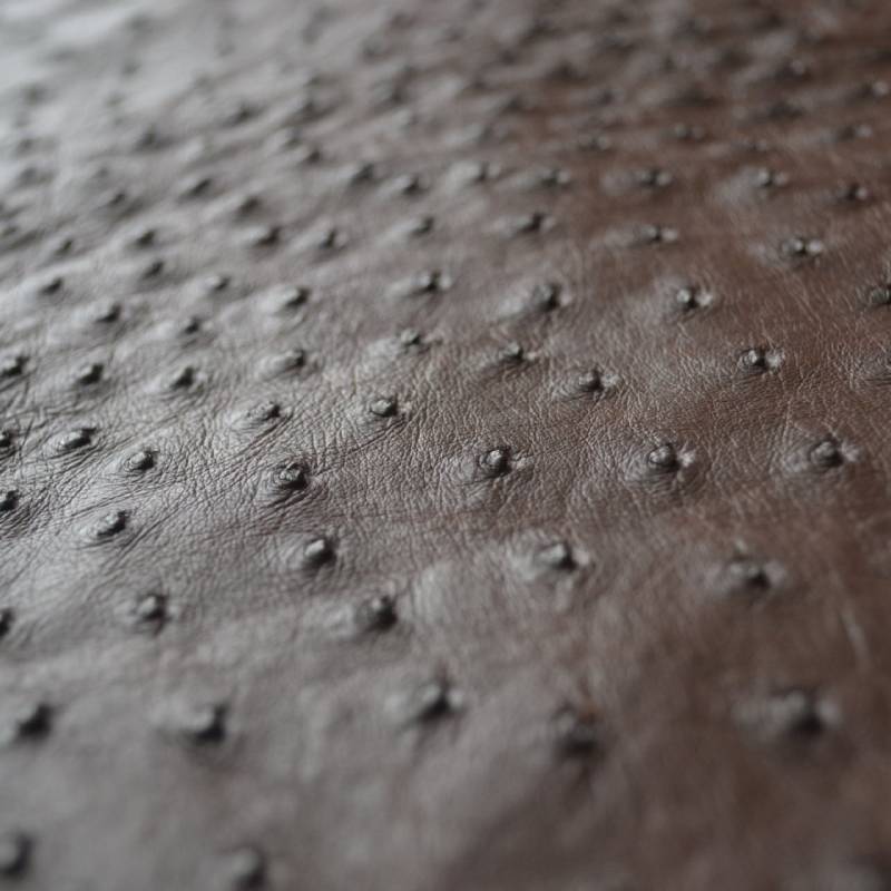 چرم شترمرغ زهیر؛ طبیعی مصنوعی صنایع مبلمان پوشاک 2 رنگ قهوه ای قرمز