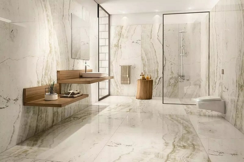 سرامیک طرح سنگ سفید؛ مات براق (ضد سایش خش) استحکام بالا