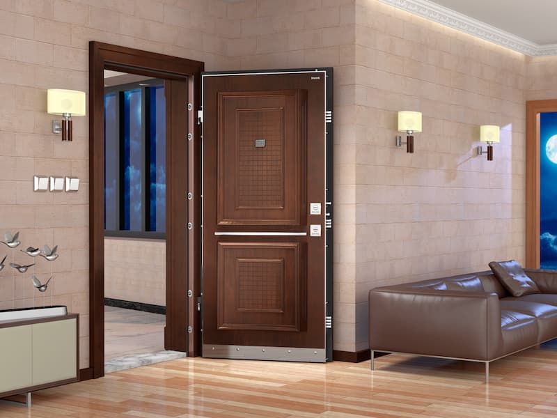 درب ضد سرقت مدل آبنوس؛ استحکام زیاد چوب رنگ روشن Ebony