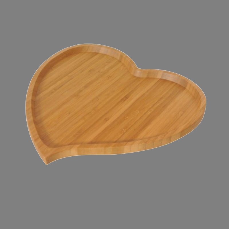 سینی چوبی قلبی؛ لوازم آشپزخانه پذیرایی رنگ قهوه ای MDF