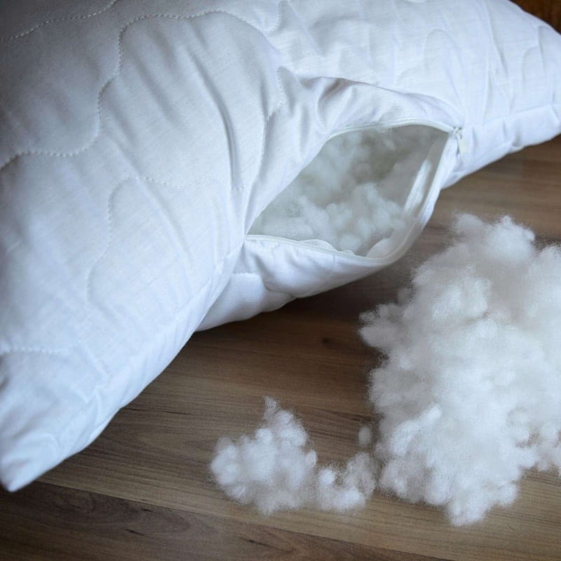 الیاف متری برای بالش؛ رولی پالتی 2 نوع سلولزی پلی استر white