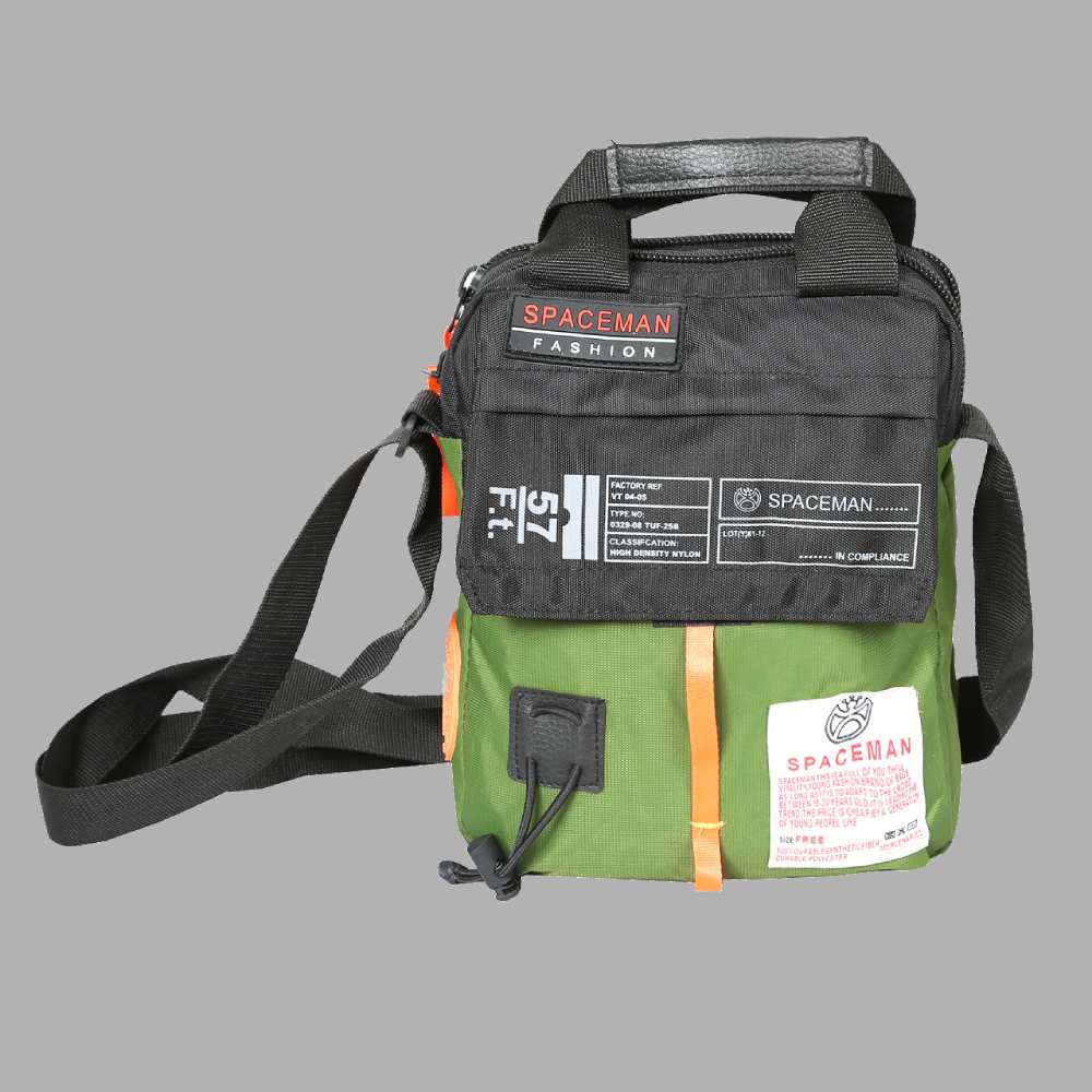 کیف spaceman؛ پلی استر نایلون چندلایه کمری دوشی ابعاد 10x22x30سانتی متر
