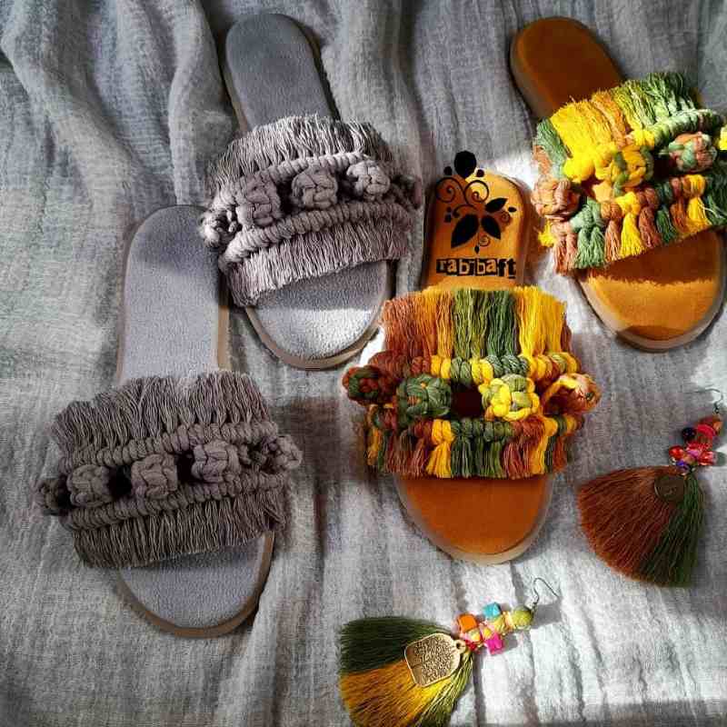 صندل مکرومه شیراز (پاپوش) کلاسیک مدرن دوام بالا مناسب منزل مهمانی