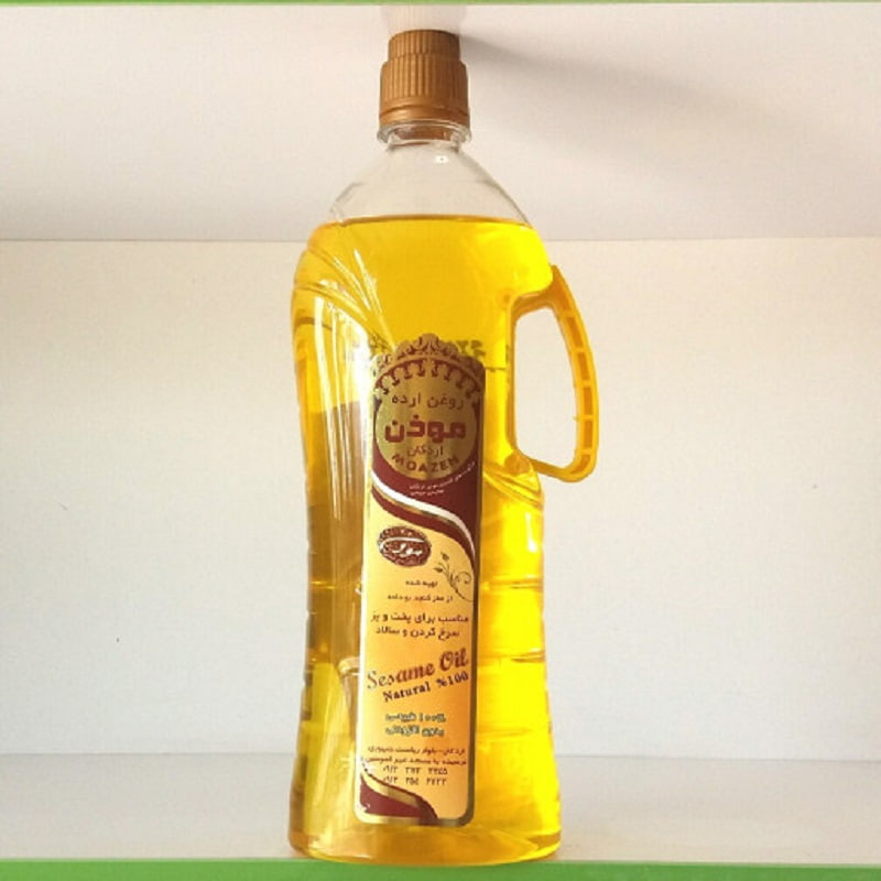 روغن ارده کنجد موذن اردکان؛ طلایی بو داده ارگانیک ( 500 860 1000) گرمی