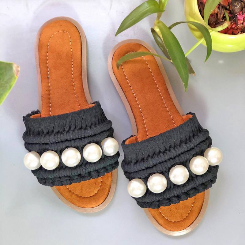 صندل مکرومه عمده؛ بندی فانتزی چرم مصنوعی قابلیت شستشو انعطاف پذیر