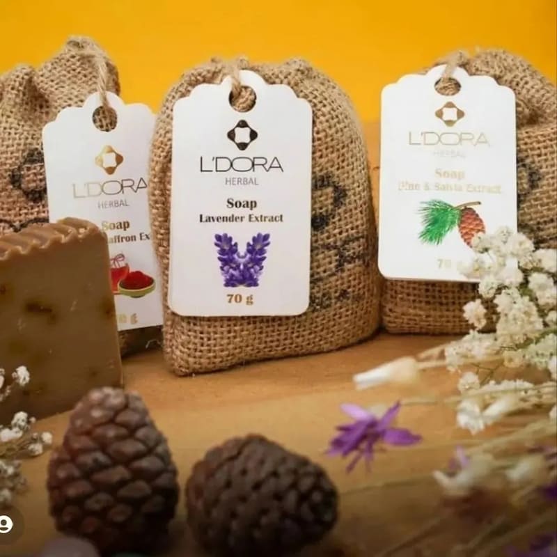 صابون گیاهی اسطوخودوس لدورا؛ آنتی باکتریال قهوه ای 70 گرمی لایه بردار Ldora