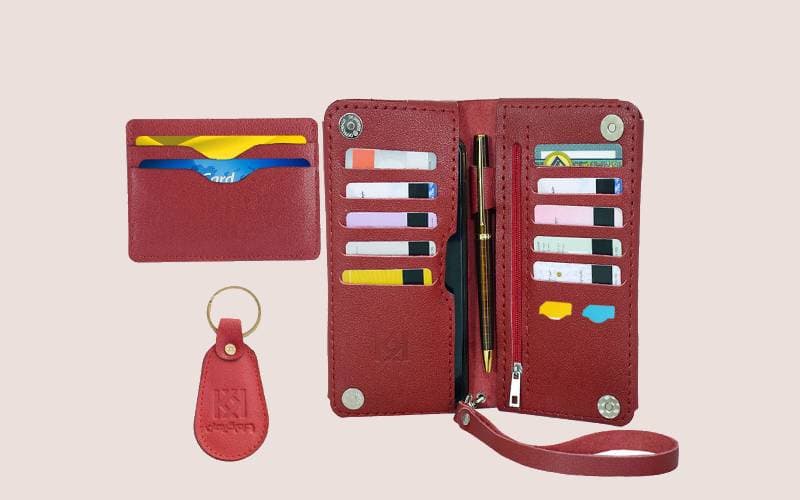 چرم کیهان مشهد؛ دوشی اداری دستی 3 رنگ قرمز قهوه ای مشکی