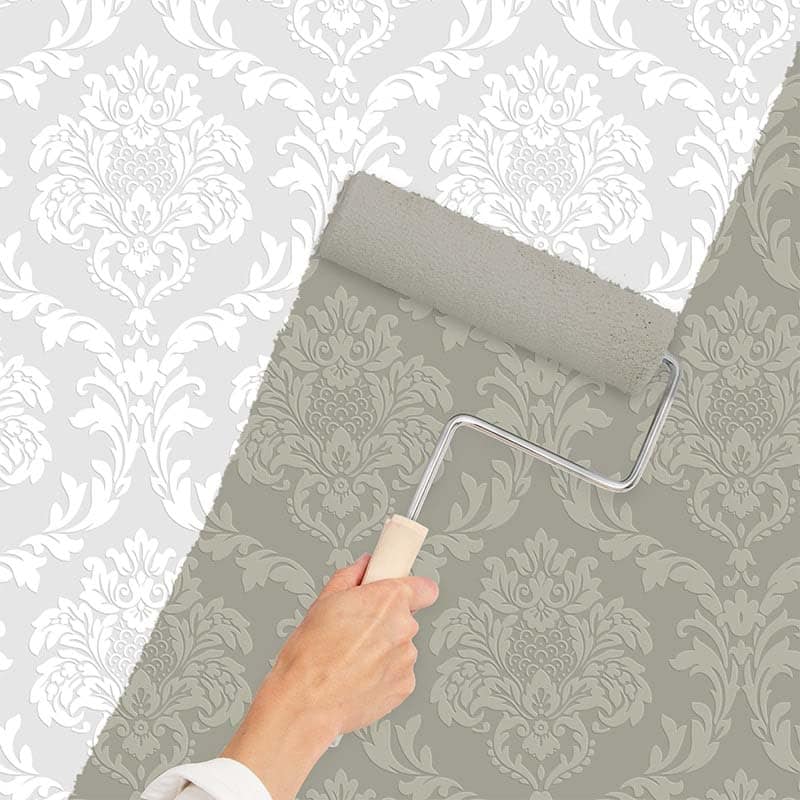 رنگ ساختمان طرح کاغذ دیواری؛ نصب آسان (آبی طوسی صورتی سبز)