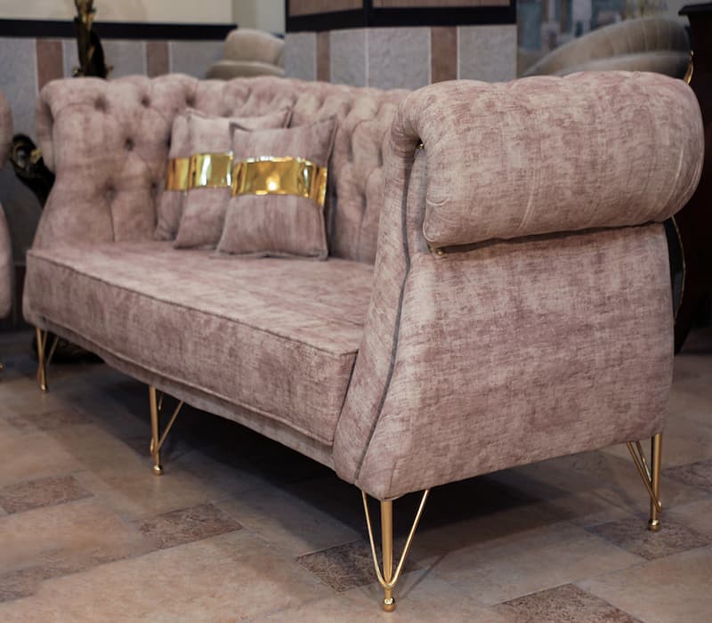 مبل چستر یونانی با پارچه مسکو؛ فوم ابر ضخیم 2 زیبا بینظیر Greek