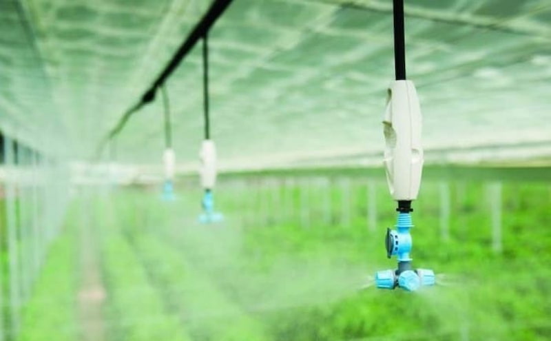 مه پاش آبیاری قطره ای؛ خنک سازی گلخانه کاهش مصرف آب 5 میکرون