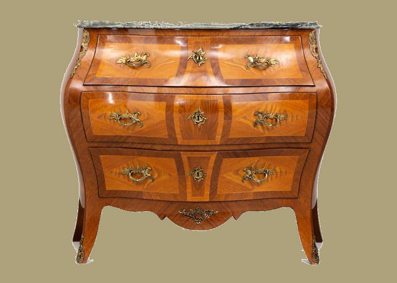 میز تلویزیون معرق کاری؛ چوب راش گردو قهوه ای 165 Cm