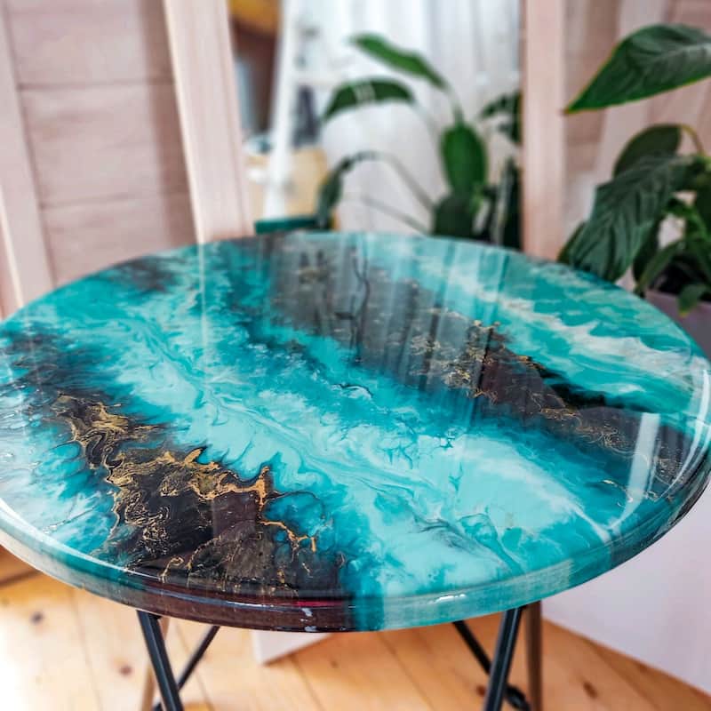 میز اپوکسی رزین (کرسی) رزین سنگ مرمر عدم جذب رطوبت Table