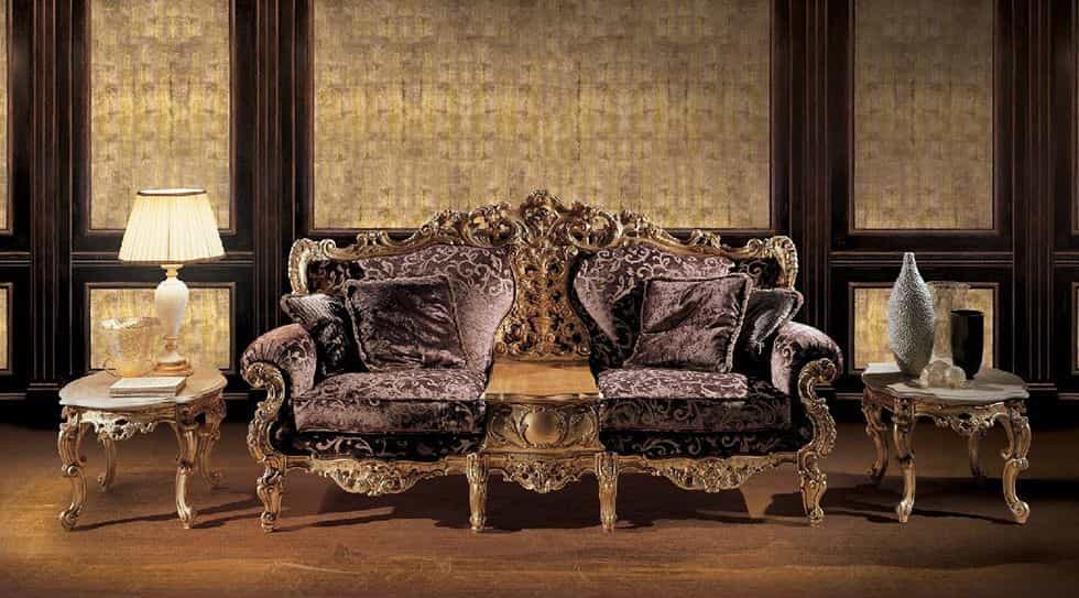 پارچه مبلی استیل؛ طرح دار گلدار درشت 3 رنگ طوسی طلایی کرم Steel