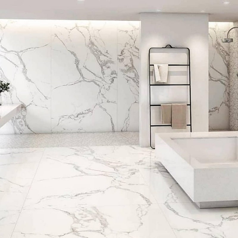 سرامیک طرح سنگ برای دیوار؛ خاک رس فلدسپات براق ابعاد (80*80 80*120) سانتیمتر