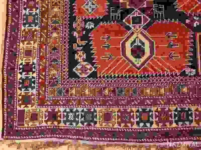 گلیم فرش شیک و جدید؛ ماشینی دستی سبک 2 شکل دایره ای مستطیلی