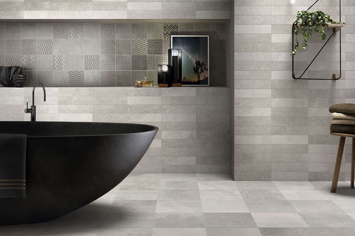 کاشی چسبی روی دیوار؛ باکیفیت ضد آب شیاردار نامحدود ساده