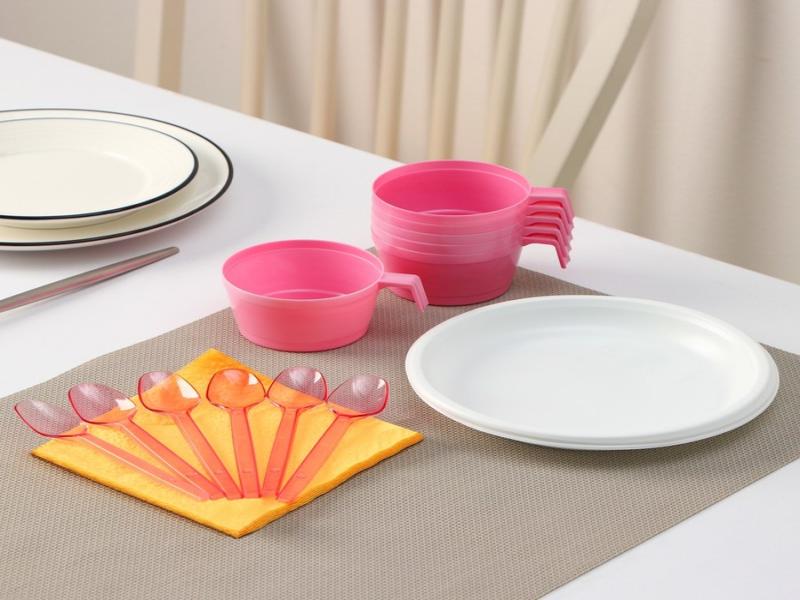 ظرف غذا یکبار مصرف رنگی؛ مواد پروپیلین گیاهی بهداشتی Disposable