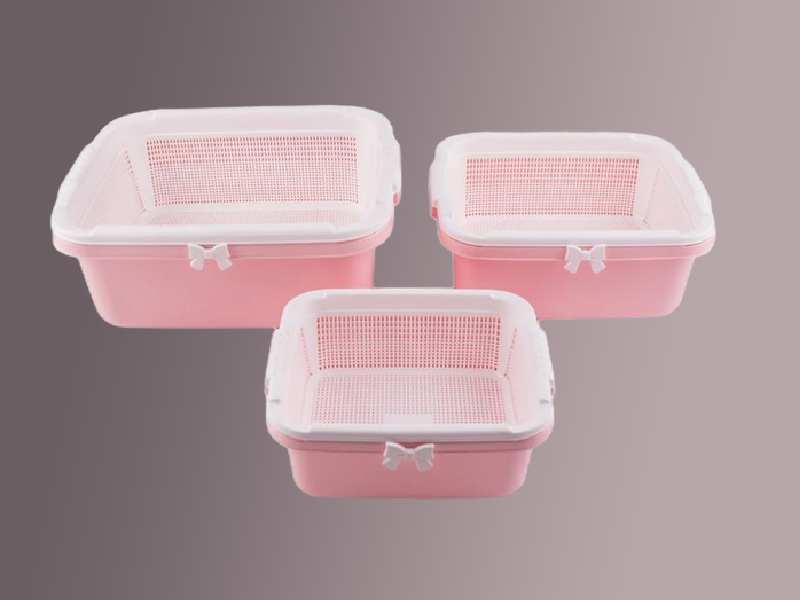 ظروف پلاستیکی بازن؛ خانگی مسافرتی سبک 2 مدل ساده حصیری Bazen