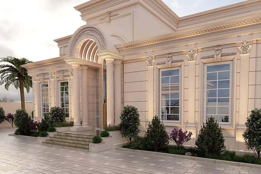 سنگ نمای ساختمان محلات؛ تراورتن مرمریت 3 رنگ کرم طوسی مشکی