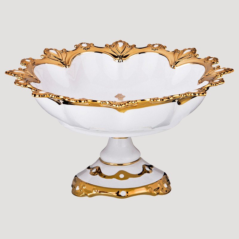 شکلات خوری مسی سفید؛ پایه دار دکوراسیون سبک وزن copper