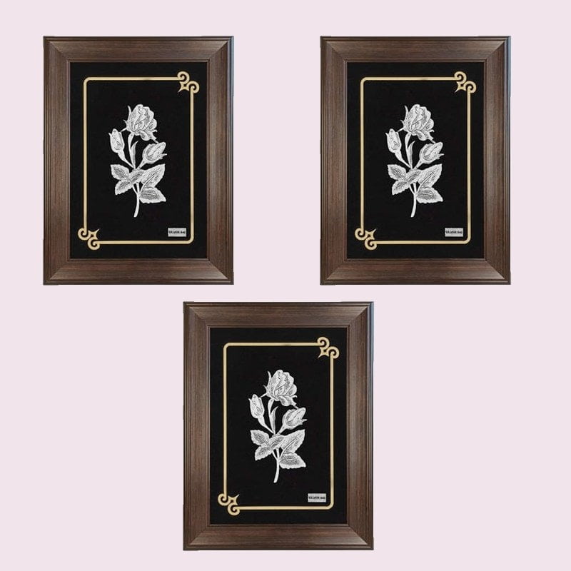 تابلو نقره در تبریز؛ فیروزه ای قهوه ای 2 قاب ساده سلطنتی