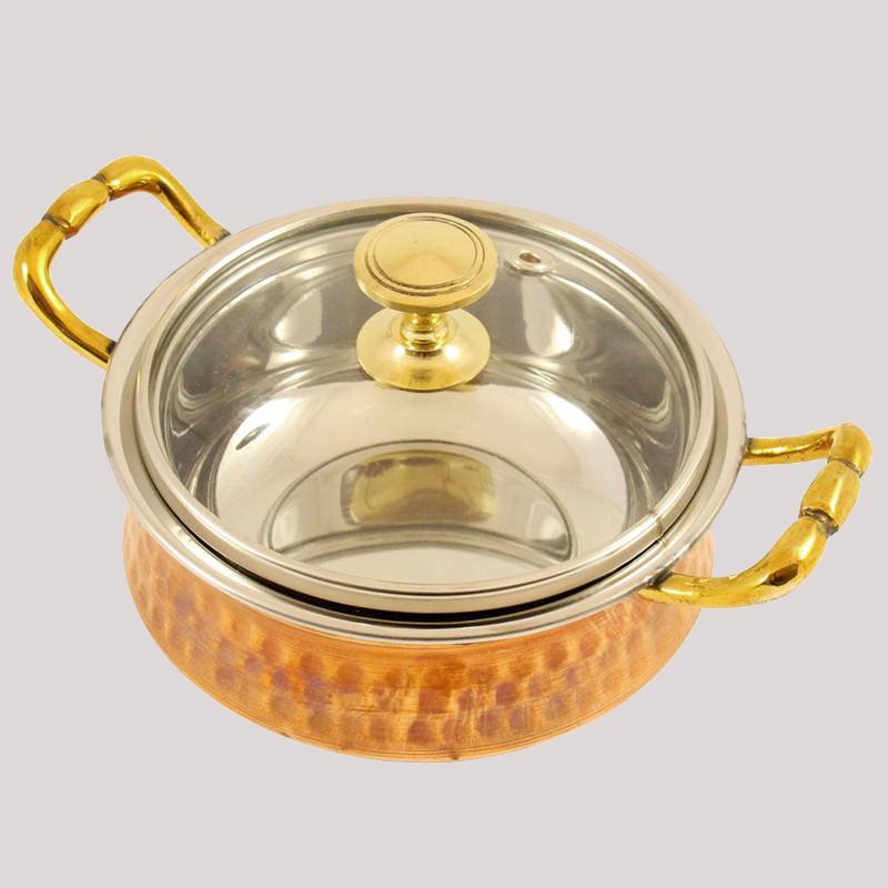 ظروف مسی سوغات کرمان؛ چکشی دستی کلاسیک روکش صیقلی dish