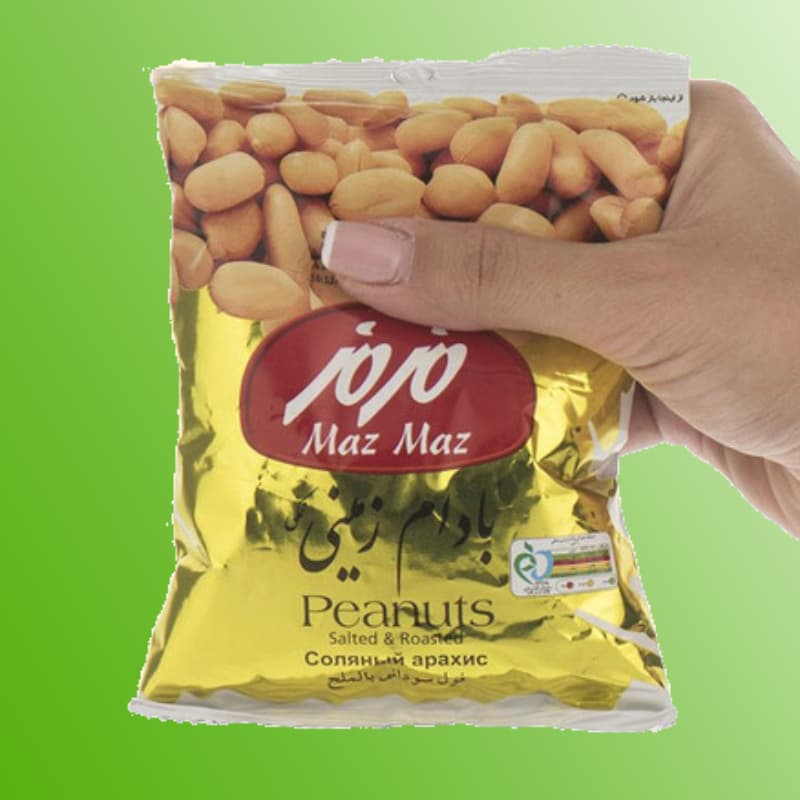 بادام زمینی مزمز - 350 گرم؛ پتاسیم آهن منیزیم مس تنقلات ویتامین B C A