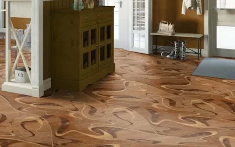 سرامیک کف پذیرایی طرح چوب؛ ضد لغزندگی ثبات رنگ نصب آسان Wood