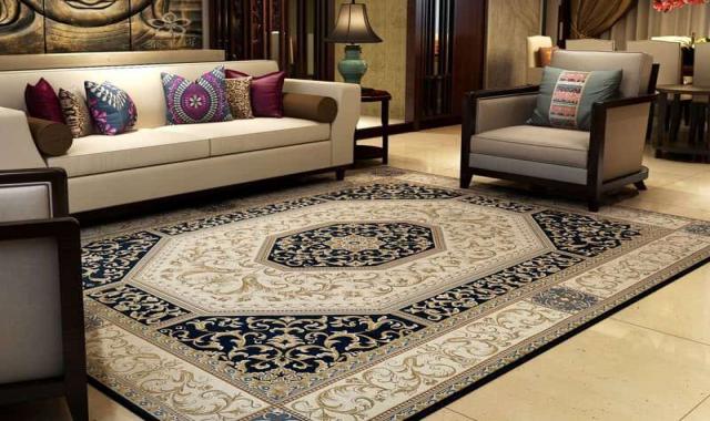 فرش ماشینی 9 متری 1200 شانه؛ نایلونی ابریشمی (مدرن کلاسیک) تولید Esfahan