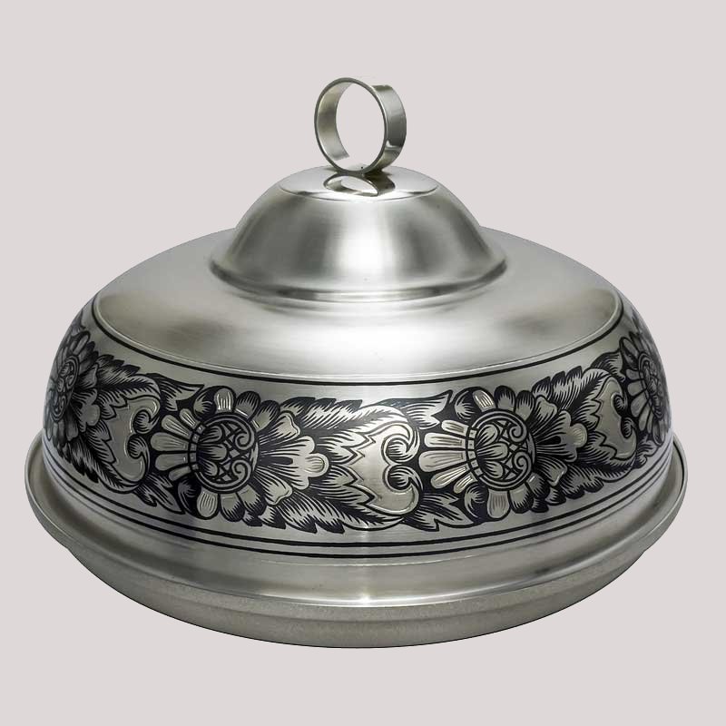 ظروف مسی قلم زنی زنجان؛ درب دار 2 نوع جدید شیک dish