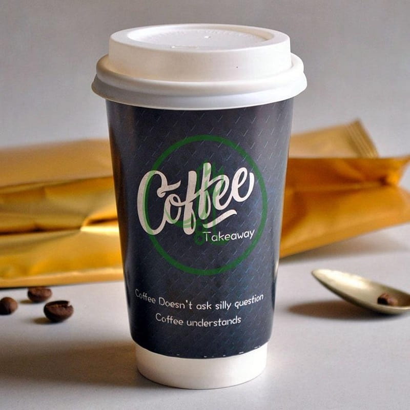 لیوان کاغذی قهوه در دار؛ پلاستیکی وزن کم تک لایه 120 220 360 سی سی