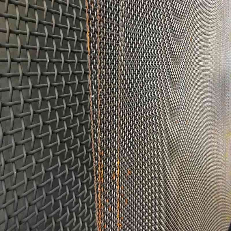 توری سرند سنگ شکن؛ مفتول موج دار مقاوم 2 جنس فولاد آهن