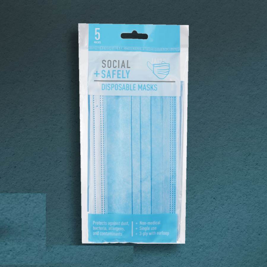 نایلون بسته بندی ماسک؛ سلفون شفاف متالایز چاپدار (15*13 20*15) Opp