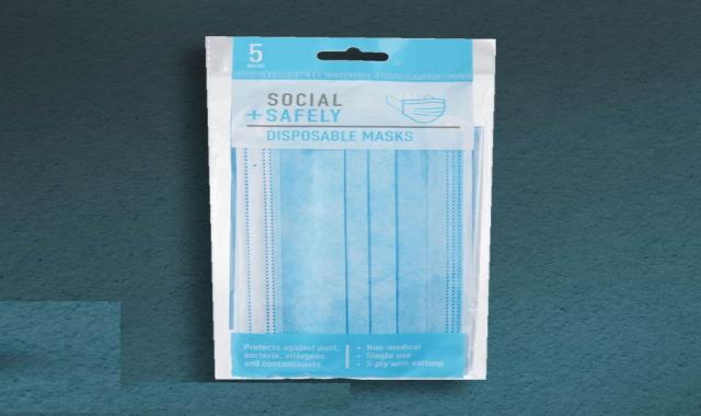 نایلون بسته بندی ماسک؛ سلفون شفاف متالایز چاپدار (15*13 20*15) Opp