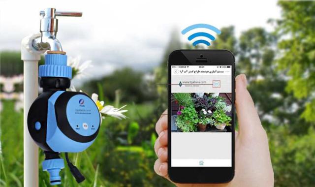 دستگاه آبیاری از راه دور (الکتروپمپ) سنسوردار 12 ولت نمایشگر LED