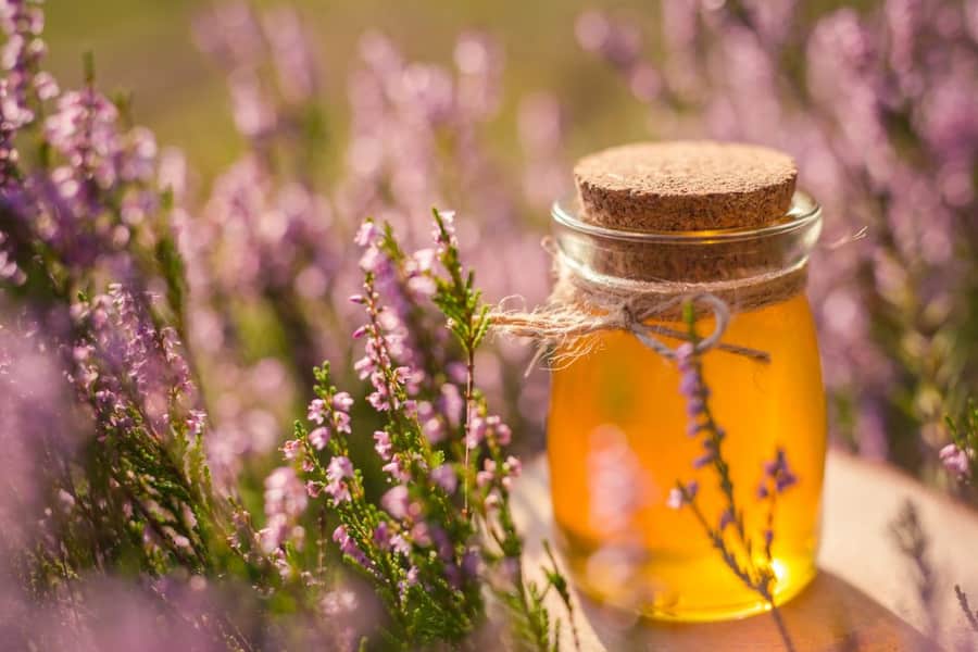 عسل آویشن برای زنان باردار (شهد) آنتی بیوتیک رفع عفونت ورم گلو 304 کالری