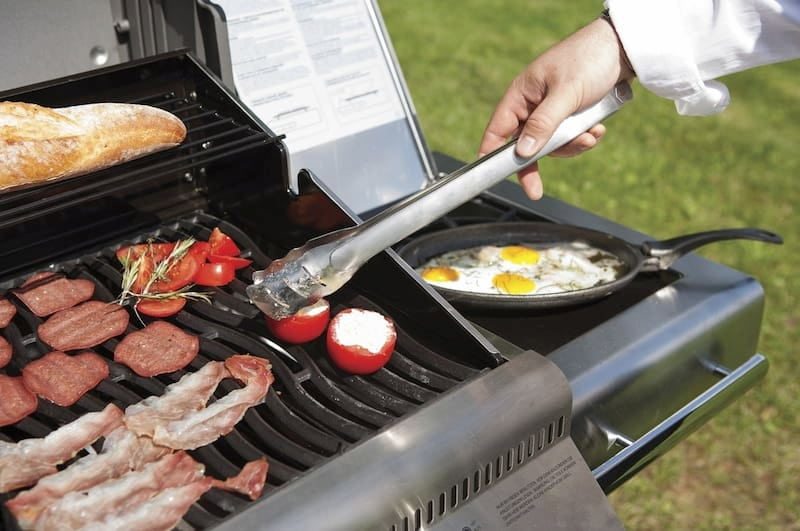 منقل تاشو چند کاره؛ استیل فولاد ضدزنگ ذغال چوب 3 بعد (42.5×22×15)