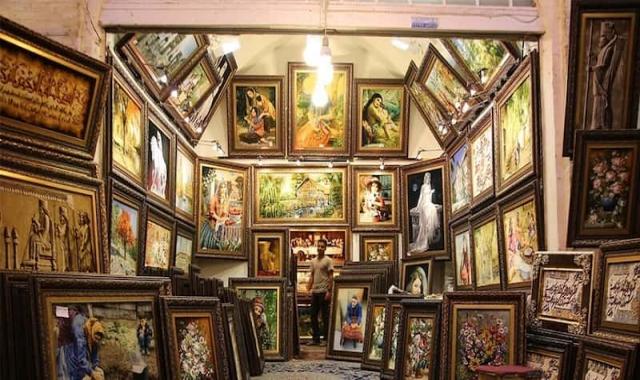 تابلو فرش سه بعدی؛ ماشینی دستباف مرینوف ابریشم پنبه (70*50) سانتی متر
