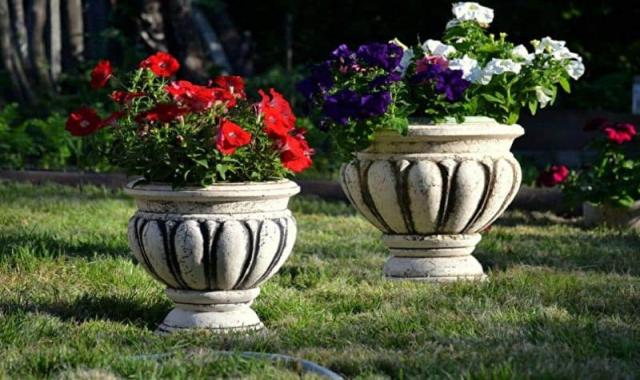گلدان بزرگ سنگی برای حیاط؛ مربع مستطیل دایره بیضی Pot