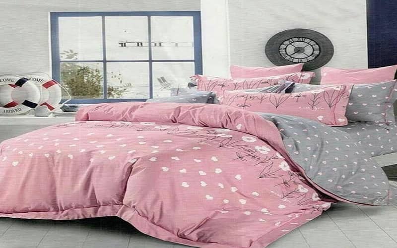 روتختی قلبی طوسی صورتی؛ نخ پنبه 2 مدل طرح دار ساده ضد حساسیت باکیفیت