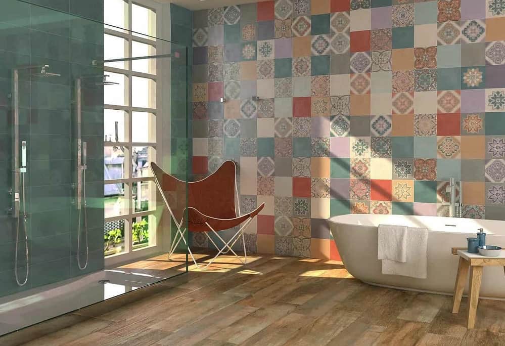 کاشی 25*25 (دیوار پوش) مواد تشکیل دهنده طبیعی عایق برق رطوبت