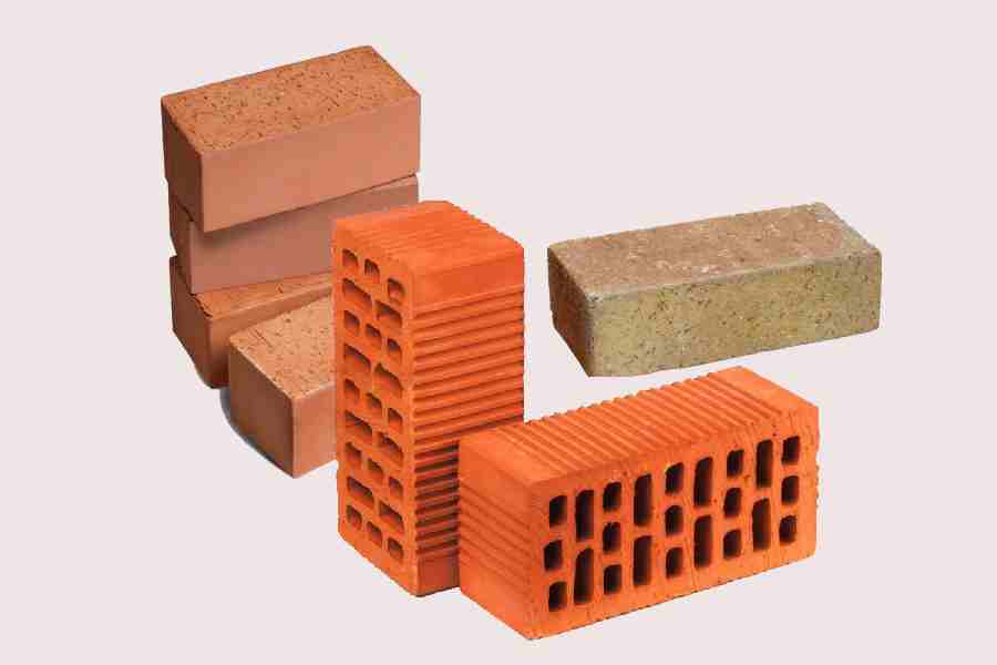 آجر فشاری یزد؛ خاک رس نماکاری 2 رنگ زرد نارنجی Yazd