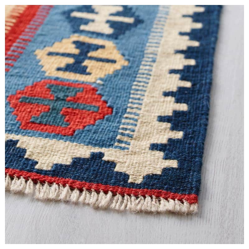 گلیم دستباف کردستان؛ قالیچه پلی استر کلاه فرنگ (1.5*2.25) سانتیمتر