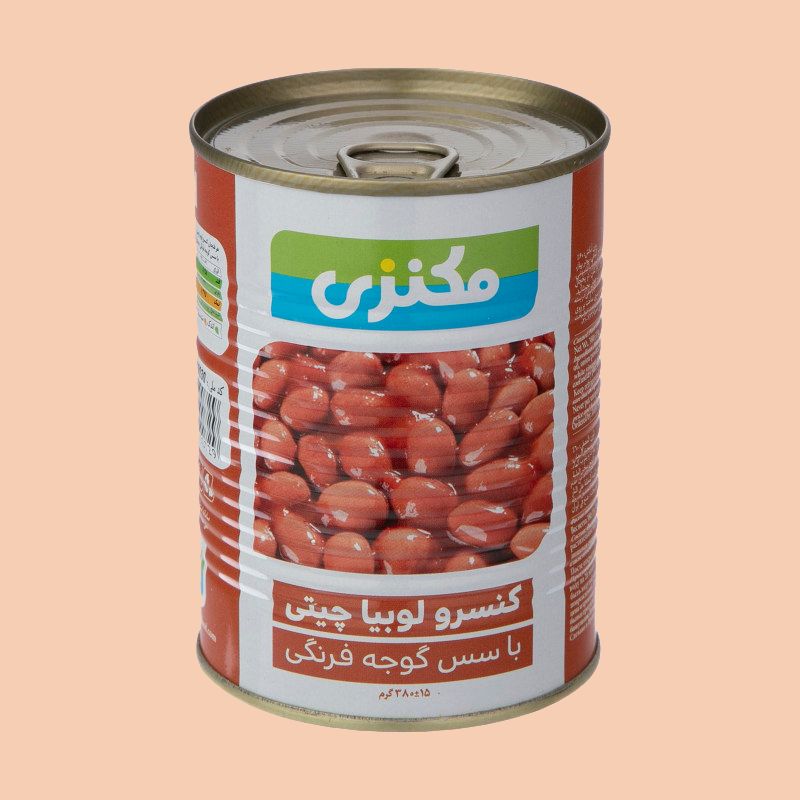 کنسرو لوبیا مکنزی؛ قوطی فلزی درب آسان باز شو (380 400) گرمی Mackenzie