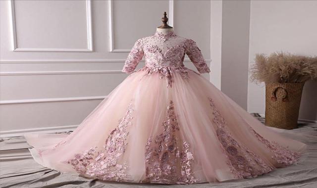 لباس مجلسی برای عقد؛ ساده کوتاه پرنسسی 2 رنگ نباتی pink