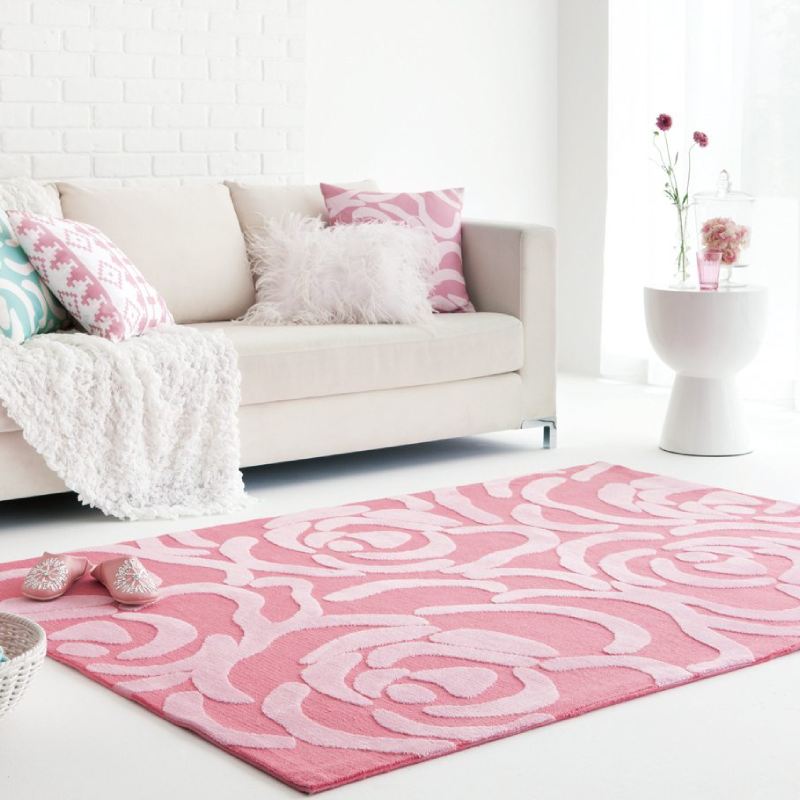 گلیم فرش کوچک فانتزی (قالی) کرک ابریشم ماشینی مناسب آشپزخانه (9 6) متری